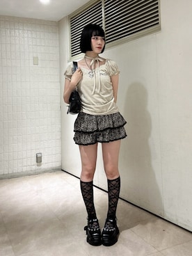 「jouetie（ジュエティ）のアイテム（スカート）」を使った、JURIさん（レディース・161cm）の夏コーディネート