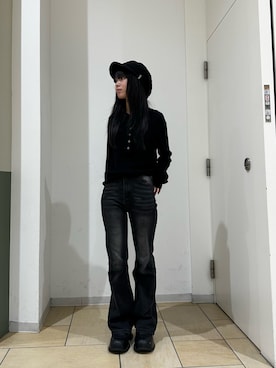 「OVERRIDE（オーバーライド）のアイテム」を使った、樹さん（レディース・157cm）の秋コーディネート