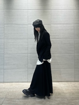 「アイテム（ハンチング/ベレー帽）」を使った、樹さん（レディース・157cm・10代）の秋コーディネート