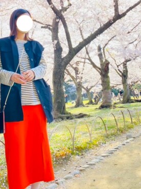 「AMERICAN HOLIC」｜「アイテム（ミリタリージャケット）」を使った、m.さん（レディース・155cm）の春コーディネート