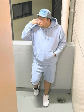 「H&M（エイチ・アンド・エム）のアイテム（パーカー）」を使った、ゆまきちさん（メンズ・182cm）の秋コーディネート