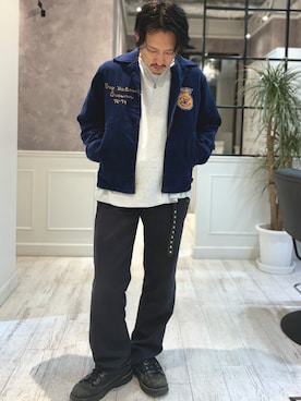 「アイテム（チノパンツ）」を使った、TADASHI  さん（メンズ・164cm）の秋コーディネート