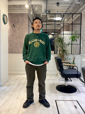 「アイテム（ハンチング/ベレー帽）」を使った、TADASHI さん（メンズ・164cm）の秋コーディネート