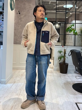 「アイテム（その他アウター、ベージュ系）」を使った、TADASHI  さん（メンズ・164cm）の冬コーディネート