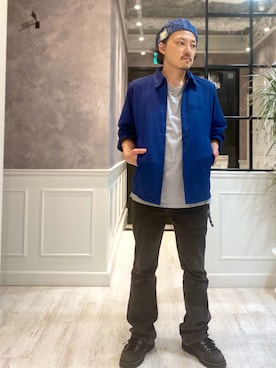 「アイテム（ブーツ）」を使った、TADASHI さん（メンズ・164cm）の秋コーディネート