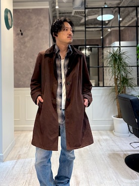 「アイテム（ステンカラーコート）」を使った、TADASHI  さん（メンズ・164cm）の秋コーディネート