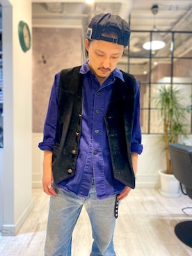 「アイテム（カバーオール）」を使った、TADASHI さん（メンズ・164cm）の秋コーディネート