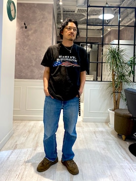 「アメカジコーデ」｜「アイテム（トップス）」を使った、TADASHI 古着好きアラフォーさん（メンズ・164cm）の秋コーディネート