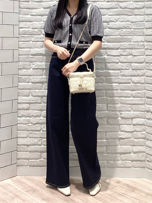 セール】2025秋冬新作 千鳥柄ジャガードアソートカーディガン