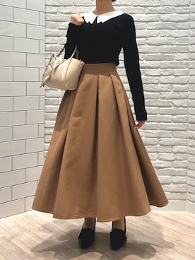 「アイテム（ローファー）」を使った、阪急西宮ガーデンズ店さん（レディース・153cm）の秋コーディネート