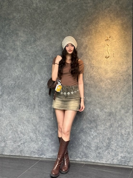 「アイテム（ショルダーバッグ）」を使った、Ravenさん（レディース・163cm）の秋コーディネート