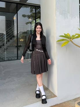 「アイテム（バッグ）」を使った、Ravenさん（レディース・163cm）の秋コーディネート