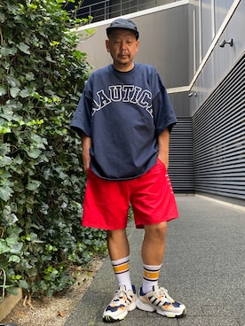 「Helasのアイテム」を使った、ザッキローニさん（メンズ・172cm）の夏コーディネート