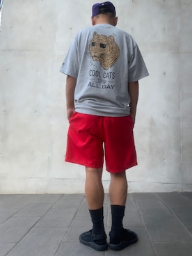 「Helasのアイテム」を使った、ザッキローニさん（メンズ・172cm）の夏コーディネート