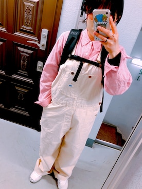 「HELLY HANSEN（ヘリーハンセン）のアイテム（バッグ）」を使った、hoshiimo519さん（レディース・153cm）の春コーディネート