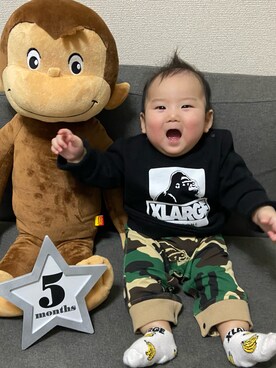 「エクストララージ」｜「アイテム（オールインワン・サロペット）」を使った、Iさん（キッズ・70cm）の冬コーディネート