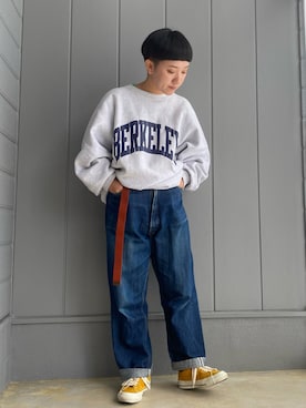 「orslow」｜「アイテム（スウェット）」を使った、mariさん（レディース・150cm）の秋コーディネート