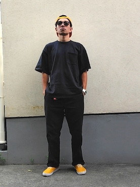 「Dickies（ディッキーズ）のアイテム」を使った、03さん（メンズ・176cm）の夏コーディネート