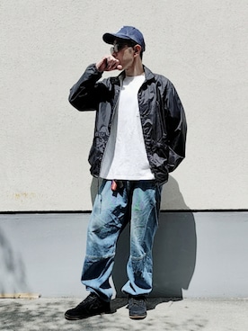 「Supreme （シュプリーム）のアイテム」を使った、03さん（メンズ・176cm）の夏コーディネート