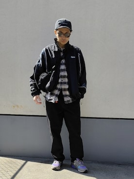 「Supreme （シュプリーム）のアイテム（帽子）」を使った、03さん（メンズ・176cm）の春コーディネート