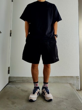 「mita sneakers（ミタスニーカーズ）のアイテム」を使った、鯖男さん（メンズ・170cm）の夏コーディネート