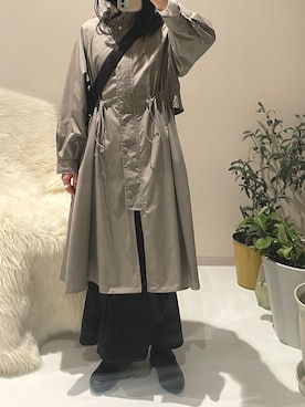 「アイテム（モッズコート）」を使った、ゆみんさん（レディース・153cm）の冬コーディネート