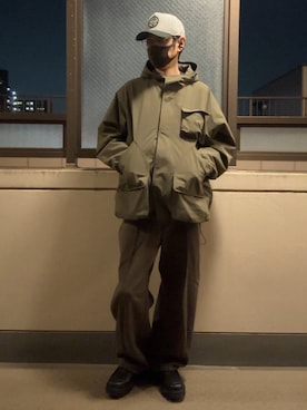 「BRIXTON(ブリクストン)のアイテム(帽子)」を使った、HOLLIEさん(メンズ・180cm)の春コーディネート