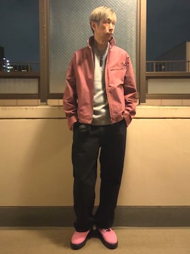 「アイテム（チノパンツ）」を使った、HOLLIEさん（メンズ・180cm）の秋コーディネート