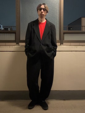 「UNIQLO U」｜HOLLIEさん（メンズ・180cm）の秋コーディネート