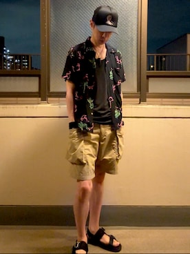 「アイテム（カーゴパンツ）」を使った、HOLLIEさん（メンズ・180cm・40代）の秋コーディネート