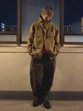 「アイテム（マウンテンパーカー）」を使った、HOLLIEさん（メンズ・180cm）の秋コーディネート
