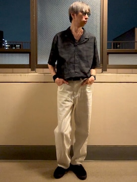 「アイテム（パンツ）」を使った、HOLLIEさん（メンズ・180cm・40代）の秋コーディネート