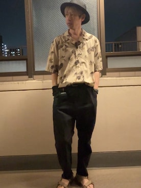 「アイテム（サンダル）」を使った、HOLLIEさん（メンズ・180cm）の夏コーディネート