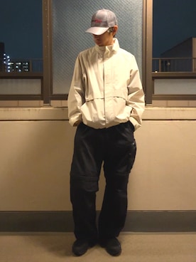 「アイテム（カーゴパンツ）」を使った、HOLLIEさん（メンズ・180cm・40代）の秋コーディネート