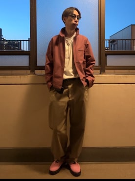「UNIQLO（ユニクロ）のアイテム（サングラス、グレー系）」を使った、HOLLIEさん（メンズ・180cm）の春コーディネート
