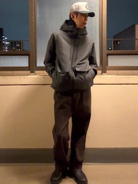 「アイテム（ダウンジャケット/コート）」を使った、HOLLIEさん（メンズ・180cm・40代）の冬コーディネート