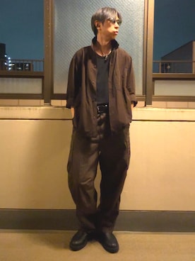 「UNIQLO（ユニクロ）のアイテム（サングラス、グレー系）」を使った、HOLLIEさん（メンズ・180cm）の夏コーディネート