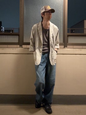 「BRIXTON(ブリクストン)のアイテム」を使った、HOLLIEさん(メンズ・180cm)の秋コーディネート