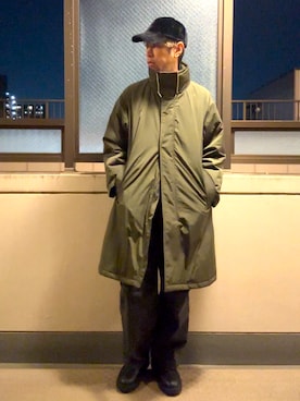 「アイテム（ジャージ）」を使った、HOLLIEさん（メンズ・180cm）の冬コーディネート