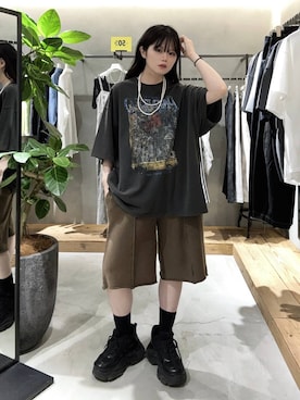 「ウエストゴム」｜82omochi73さん（レディース・158cm）の夏コーディネート