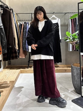 「PBLIM（ページボーイリム）のアイテム（Tシャツ/カットソー）」を使った、82omochi73さん（レディース・158cm）の秋コーディネート