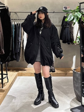 「PAGEBOY（ページボーイ）のモンスターパーカーコート【フード取り外し可能・軽量】（ブルゾン）」を使った、82omochi73さん（レディース・158cm）の秋コーディネート