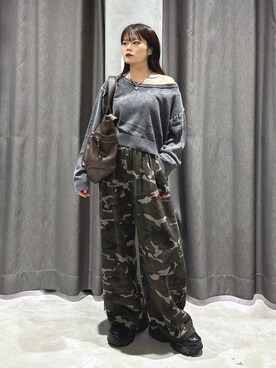 「PBLIM（ページボーイリム）のアイテム（スウェットパンツ）」を使った、82omochi73さん（レディース・158cm）の秋コーディネート