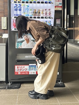 「アイテム（ボストンバッグ）」を使った、82omochi73さん（レディース・158cm・20代）の夏コーディネート
