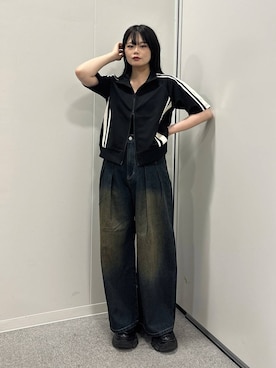 「アイテム（ノーカラージャケット）」を使った、82omochi73さん（レディース・158cm）の夏コーディネート