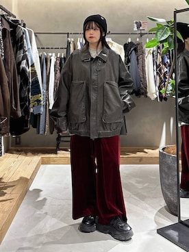 「アイテム（ニットキャップ/ビーニー）」を使った、82omochi73さん（レディース・158cm・20代）の秋コーディネート