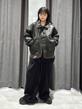 「PBLIM（ページボーイリム）のアイテム（スラックス）」を使った、82omochi73さん（レディース・158cm）の秋コーディネート