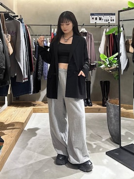 「PBLIM（ページボーイリム）のアイテム（スウェットパンツ）」を使った、82omochi73さん（レディース・158cm）の秋コーディネート