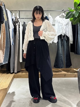 「PAGEBOY（ページボーイ）のアイテム（スラックス）」を使った、82omochi73さん（レディース・158cm）の春コーディネート