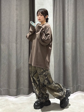 「アイテム（カーゴパンツ）」を使った、82omochi73さん（レディース・158cm・20代）の夏コーディネート